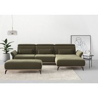 Places of Style Ecksofa "Fjord L-Form", massiv, wahlweise mit Armlehnfunktion, Kopf- Sitztiefenverstellung von Places Of Style