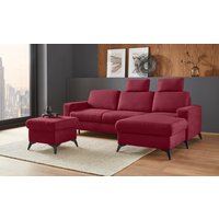 Places of Style Ecksofa "Lolland L-Form", Wahlweise mit Bettfunktion und Bettkasten, Federkern von Places Of Style