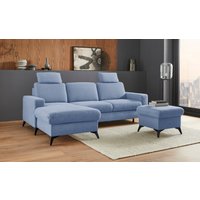 Places of Style Ecksofa "Lolland L-Form", Wahlweise mit Bettfunktion und Bettkasten, Federkern von Places Of Style