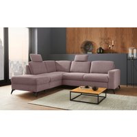Places of Style Ecksofa "Lolland L-Form", Wahlweise mit Bettfunktion und Stauraum, auch mit abwischbarem Bezug von Places Of Style