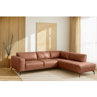 Places of Style Ecksofa Lorcan, in Lederoptik oder Strukturstoff lieferbar von Places Of Style