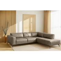 Places of Style Ecksofa Lorcan, in Lederoptik oder Strukturstoff lieferbar von Places Of Style