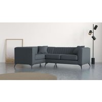 Places of Style Ecksofa "MATTHEW L-Form ideal für kleine Räume, Maße B/T/H: 240/167/74 cm", elegantes Designsofa, Steppung im Rücken, incl. Zierkissen von Places Of Style