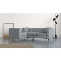 Places of Style Ecksofa "MATTHEW L-Form ideal für kleine Räume, Maße B/T/H: 240/167/74 cm", elegantes Designsofa, Steppung im Rücken, incl. Zierkissen von Places Of Style