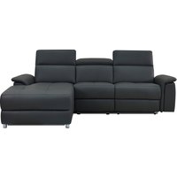 Places of Style Ecksofa "Pareli, L-Form, 259cm,m. Recamiere, Echtleder, Kunstleder, Webstoff", man. o. elektr. Relaxfunktion, USB/Kopfteilverstellg u. LED von Places Of Style