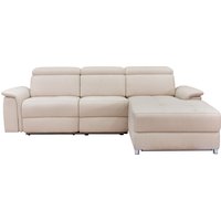 Places of Style Ecksofa "Pareli, L-Form, 259cm,m. Recamiere, Echtleder, Kunstleder, Webstoff", man. o. elektr. Relaxfunktion, USB/Kopfteilverstellg u. LED von Places Of Style