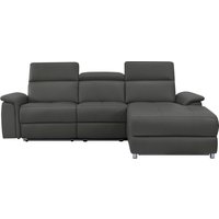 Places of Style Ecksofa "Pareli, L-Form, 259cm,m. Recamiere, Echtleder, Kunstleder, Webstoff" von Places Of Style