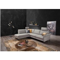 Places of Style Ecksofa "Sarsina: mit Tonnentaschen-Federkern, perfekt zum Entspannen L-Form", inklusive 2 motorischen Relaxfunktionen mit Herz-Waage-Beschlag von Places Of Style