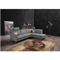 Places of Style Ecksofa "Sarsina: mit Tonnentaschen-Federkern, perfekt zum Entspannen L-Form", inklusive 2 motorischen Relaxfunktionen mit Herz-Waage-Beschlag von Places Of Style