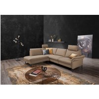 Places of Style Ecksofa "Sarsina: mit Tonnentaschen-Federkern, perfekt zum Entspannen L-Form", inklusive 2 motorischen Relaxfunktionen mit Herz-Waage-Beschlag von Places Of Style