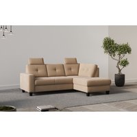 Places of Style Ecksofa "Varese", Kreuznaht in beige von Places Of Style