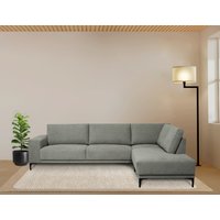 Places of Style Ecksofa "Xander, L-Form,", Breite 289 cm, Webstoff, Soft-Touch Chenille, schwarze Metallfüßen von Places Of Style