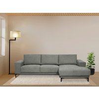 Places of Style Ecksofa "Xander, L-Form,", Breite 280 cm, Webstoff, Soft-Touch Chenille, schwarze Metallfüßen von Places Of Style