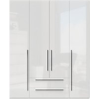 Places of Style Kleiderschrank "Piano, UV lackiert, hochglänzend in beige oder weiß, FSC-zertifiziert", (Made in Europe), in vielen Breiten, Höhe 224cm, mit Soft-Close Funktion, 2 Schubladen von Places Of Style