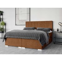 Places of Style Polsterbett "Ginoro mit Matratze und Topper, in 3 Breiten (140, 160 und 180 cm)", Boxspringbett mit Kopfteil, Bettkasten, Matratze (BFK/TFK) und Topper von Places Of Style