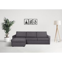 Places of Style Schlafsofa "GOLDPOINT Ecksofa 264 cm, Liegefläche (140/200cm), L-Form,", Bettfunktion, Bonell-Federkernmatratze und Dauerschläfer-Funktion von Places Of Style