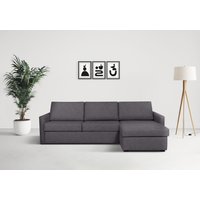 Places of Style Schlafsofa "GOLDPOINT Ecksofa 264 cm, Liegefläche (140/200cm), L-Form,", Bettfunktion, Bonell-Federkernmatratze und Dauerschläfer-Funktion von Places Of Style