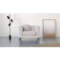 Places of Style Sessel "MATTHEW Loungesessel, Maße B/T/H: 99/86/74 cm", incl. 1 Zierkissen, Steppung im Rückenbereich von Places Of Style