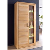 Home affaire Vitrine "Logo,190cm hoch,42 cm tief,Fronten Massivholz,10Fächer" Korpus aus Holzwerkstoff,Griffe und Scharniere aus Metall von home affaire