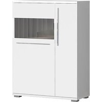Places of Style Highboard "Piano Vitrine", (H/B/T): 123/90/40,2cm), UV lackiert, Soft-Close Funktion von Places Of Style