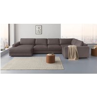 Places of Style Wohnlandschaft "Bloomfield, Mega Polsterprogramm, Breite 405cm, viel Platz, U-Form", mit extra tiefer Sitzfläche, wahlweise mit Sitztiefenverstellung von Places Of Style