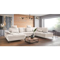 Places of Style Wohnlandschaft "Costello U-Form, mit Sitztiefenverstellung, Armteilverstellung und", 3 Nierenkissen, optional Bettfunktion und Bettkasten von Places Of Style