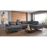 Places of Style Wohnlandschaft "Costello U-Form, mit Sitztiefenverstellung, Armteilverstellung und", 3 Nierenkissen, optional Bettfunktion und Bettkasten Places of Style Wohnlandschaft "Costello U-Form, mit Sitztiefenverstellung, Armteilverstellung und", 3 Nierenkissen, optional Bettfunktion und Bettkasten von Places Of Style