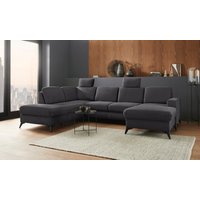 Places of Style Wohnlandschaft "Lolland U-Form", Wahlweise mit Bettfunktion und Stauraum, auch mit abwischbarem Bezug von Places Of Style