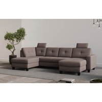 Places of Style Wohnlandschaft "Varese", Kreuznaht in beige von Places Of Style