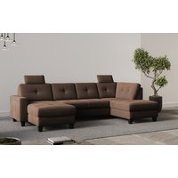 Places of Style Wohnlandschaft "Varese", Kreuznaht in beige von Places Of Style