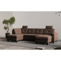 Places of Style Wohnlandschaft "Varese", Kreuznaht in beige von Places Of Style