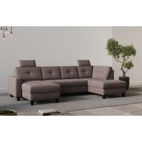 Places of Style Wohnlandschaft "Varese", Kreuznaht in beige von Places Of Style