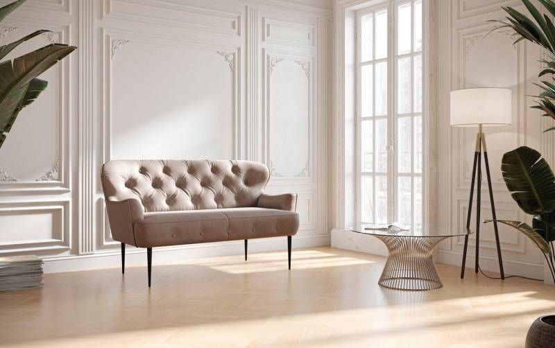 Places of Style 2-Sitzer Amber, mit Knopfheftung,in verschieden Stoffarten von Places of Style