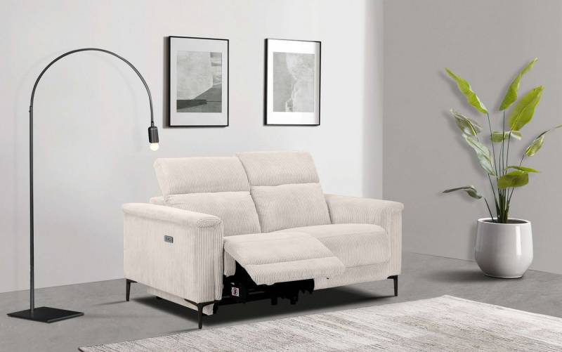 Home affaire 2-Sitzer Lund in Cord, mit manueller o. elektrischer, Relaxfunktion, USB-A, Kopfteilverstellung, Breite 160 cm von Home affaire