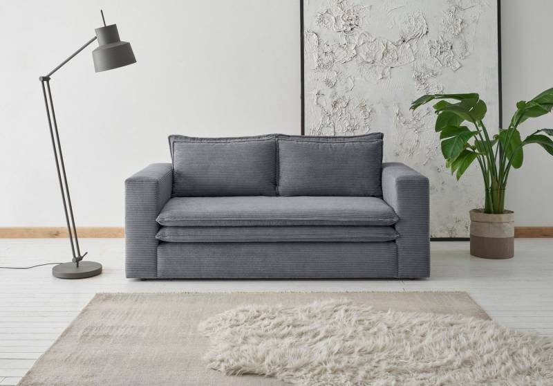 Places of Style 2-Sitzer PIAGGE, Hochwertiger Cord mit weicher Velours-Struktur von Places of Style