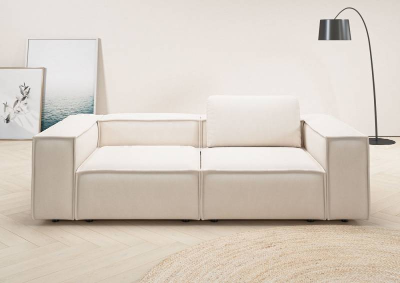 Places of Style 2-Sitzer Watertown, modernes Sofa 246 cm breit, auch in Feincord, stilvolles Sofa für 2 Personen mit extra breiter Sitzfläche von Places of Style