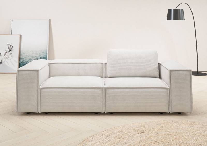Places of Style 2-Sitzer Watertown, modernes Sofa 246 cm breit, auch in Feincord, stilvolles Sofa für 2 Personen mit extra breiter Sitzfläche von Places of Style