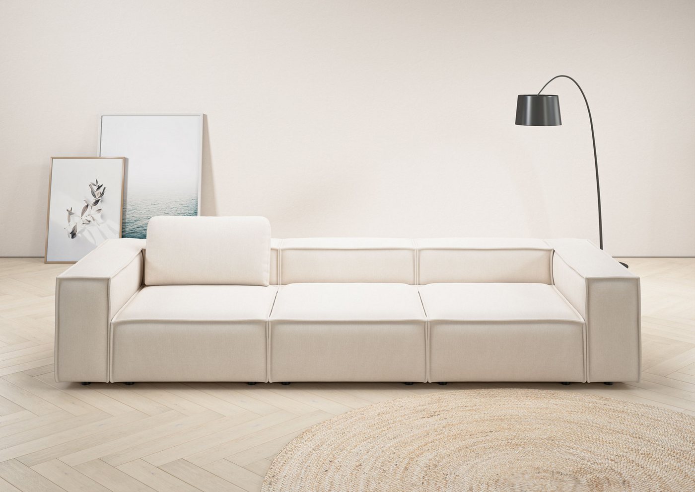 Places of Style 3,5-Sitzer Watertown, modernes Big-Sofa XXL, 336 cm Breite, auch in Feincord, Riesiges Designersofa mit viel Platz & weichen Bezügen in Trendfarben von Places of Style