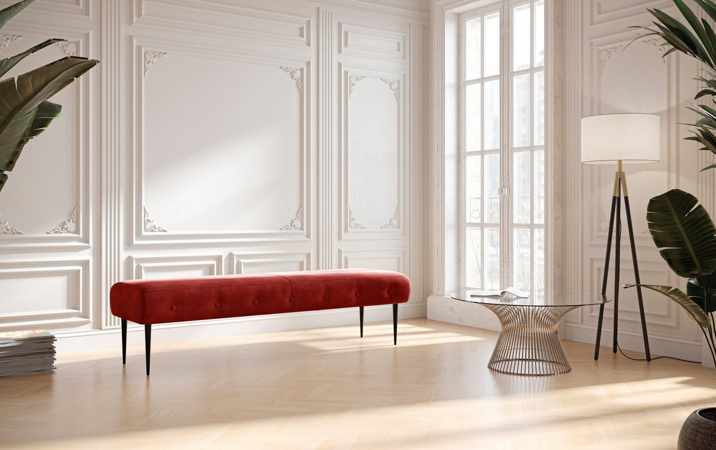 Places of Style 3-Sitzer, mit Knopfheftung,in verschieden Stoffarten von Places of Style