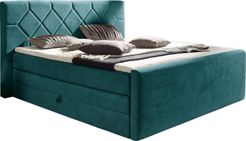 Places of Style Boxspringbett Atlanta, inklusive Topper und Bettkasten von Places of Style