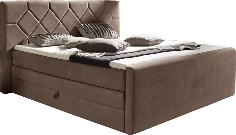 Places of Style Boxspringbett Atlanta, inklusive Topper und Bettkasten von Places of Style