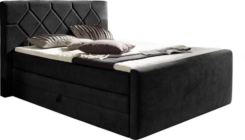 Places of Style Boxspringbett Atlanta, inklusive Topper und Bettkasten von Places of Style