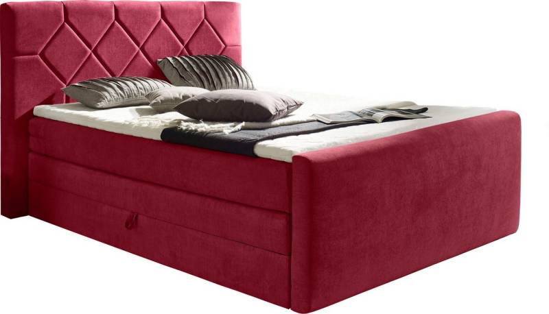Places of Style Boxspringbett Atlanta, inklusive Topper und Bettkasten von Places of Style