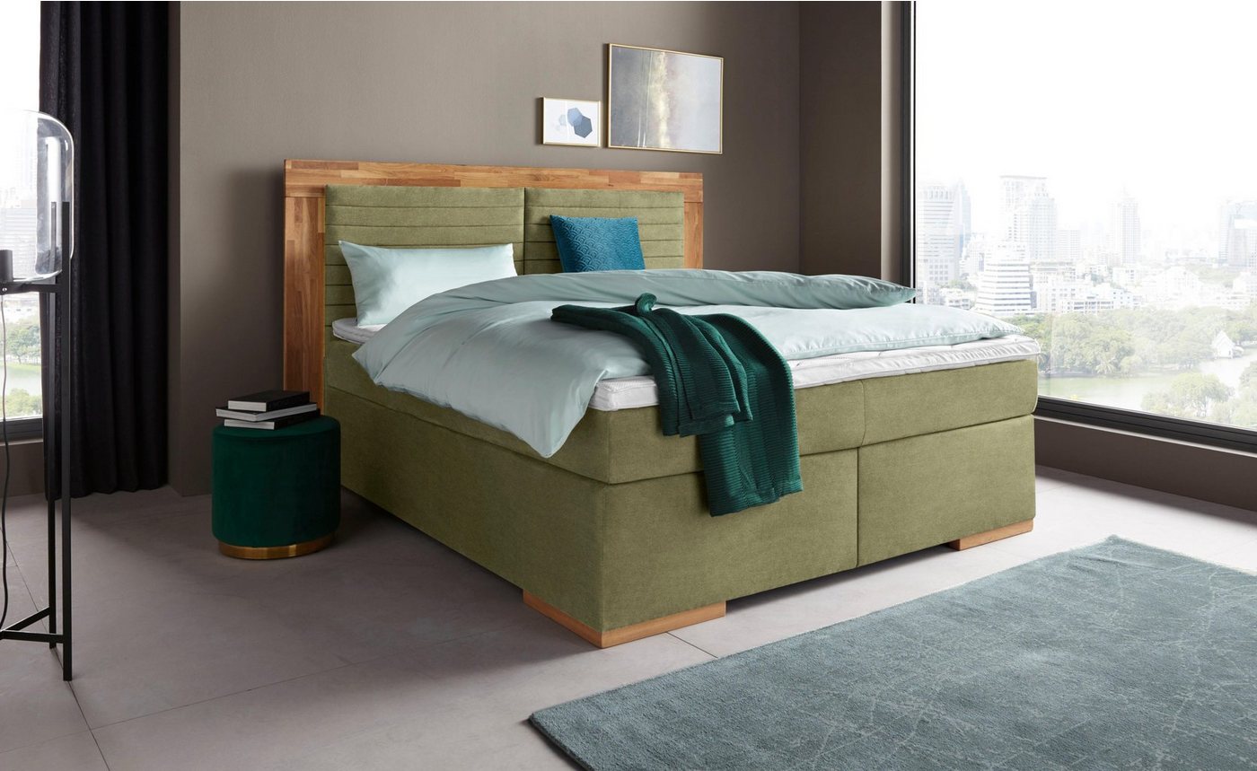 Places of Style Boxspringbett Cup, mit LED-Beleuchtung, Massivholzrahmen und Topper, in 2 Härtegraden Places of Style Boxspringbett Cup, mit LED-Beleuchtung, Massivholzrahmen und Topper, in 2 Härtegraden von Places of Style