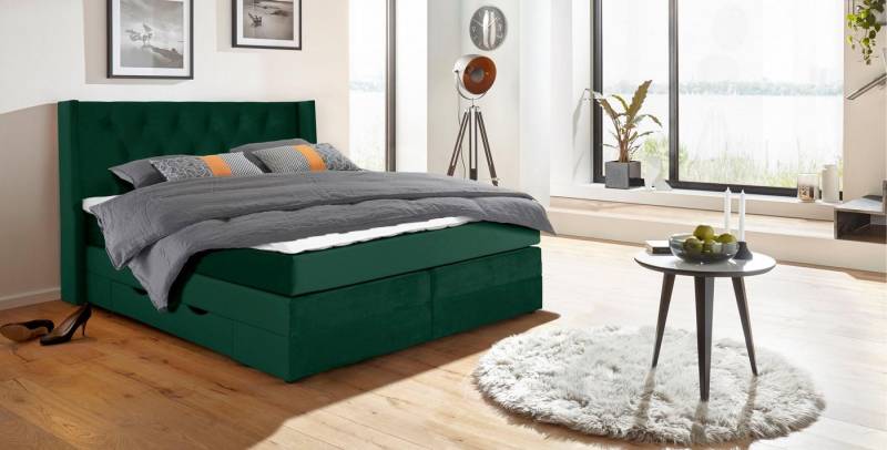 Places of Style Boxspringbett Elegance, mit schöner Knopfheftung, in den Härtegraden H2 & H3, inkl. Schubladen von Places of Style