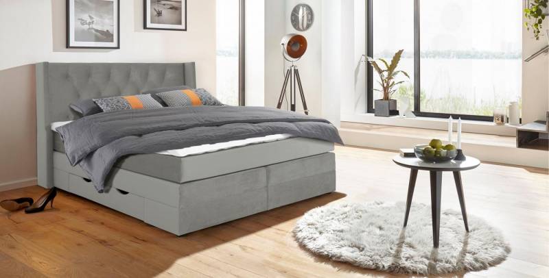 Places of Style Boxspringbett Elegance, mit schöner Knopfheftung, in den Härtegraden H2 & H3, inkl. Schubladen von Places of Style