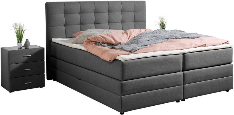 Places of Style Boxspringbett Ethan, inkl. Topper und geräumigen Bettkasten erhältlich in H2, H3 und H4 von Places of Style