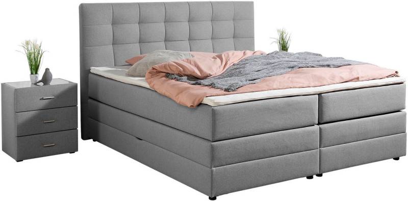 Places of Style Boxspringbett Ethan, inkl. Topper und geräumigen Bettkasten erhältlich in H2, H3 und H4 von Places of Style