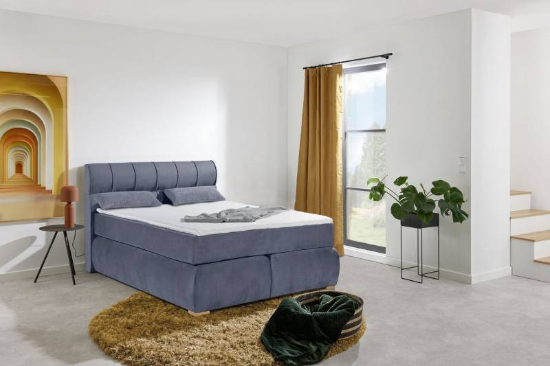 Places of Style Boxspringbett Felicia, in H4, inkl. Topper und Bettkasten von Places of Style