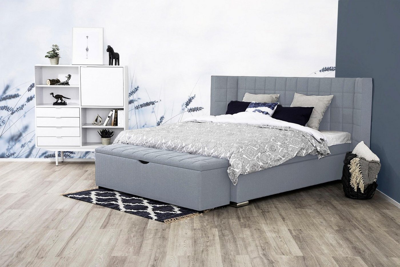 Places of Style Boxspringbett Piazza, mit Steppung und Kopfteil mit seitlichen Flügeln Places of Style Boxspringbett Piazza, mit Steppung und Kopfteil mit seitlichen Flügeln von Places of Style